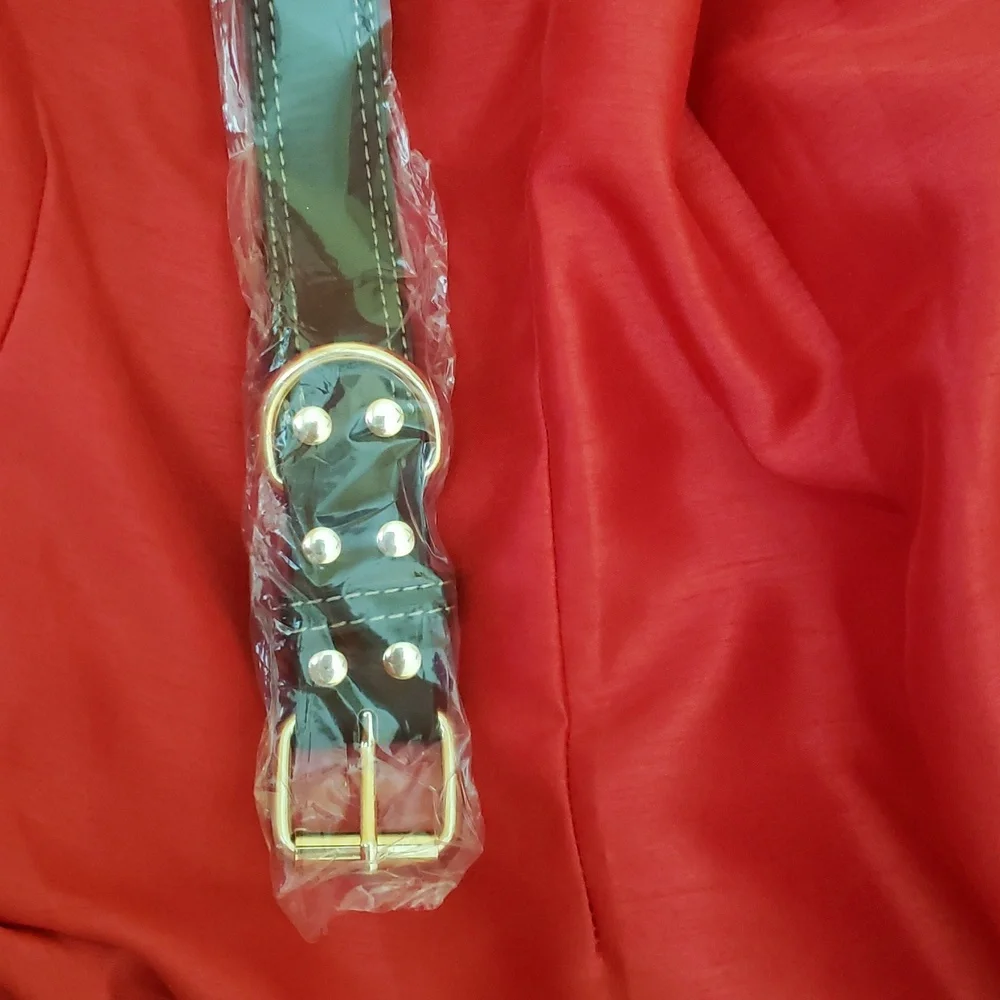 NEW Leather Large Dog Collar